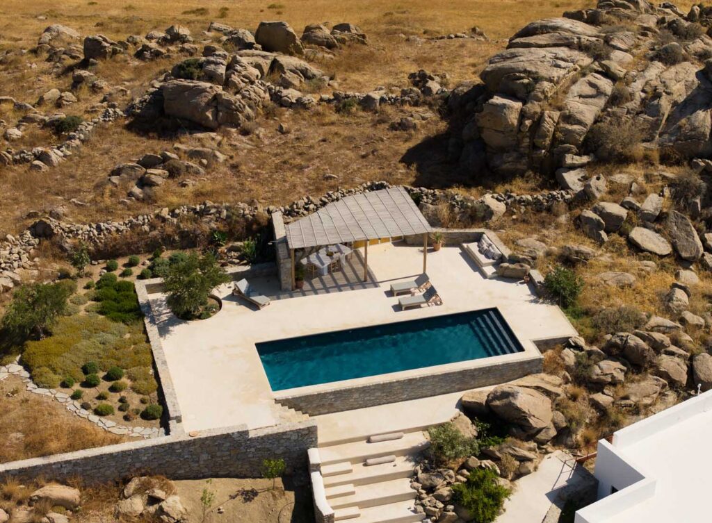 naxos gems vacation rentals on naxos villa for rent on naxos greece accommodation Beyond Naxos Mikri Vigla holiday home pool deck